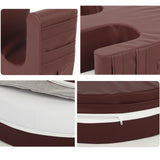 Maxbell Bed Turn Over Cushion Transfer Pad for Elder Patient Leg Pad Nursing Tool Brown