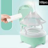 Maxbell 10 Rolls 100Pcs Toilet Cleaning Bag with Drawstring for Kids Portable