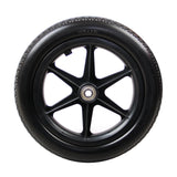 Maxbell 12inch Wheelchair Replacement Rear Wheel for Wheelchairs Walkers Accessories Black
