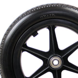 Maxbell 12inch Wheelchair Replacement Rear Wheel for Wheelchairs Walkers Accessories Black