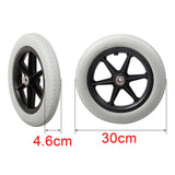 Maxbell 12inch Wheelchair Replacement Rear Wheel for Wheelchairs Walkers Accessories Black