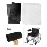 Maxbell 2 Pack Wheelchair Soft Office Chair Universal Armrest Pads Arm Cushions Black