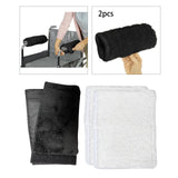 Maxbell 2 Pack Wheelchair Soft Office Chair Universal Armrest Pads Arm Cushions Black