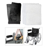 Maxbell 2 Pack Wheelchair Soft Office Chair Universal Armrest Pads Arm Cushions Black