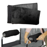 Maxbell 2 Pack Wheelchair Soft Office Chair Universal Armrest Pads Arm Cushions Black