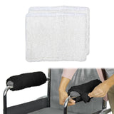 Maxbell 2 Pack Wheelchair Soft Office Chair Universal Armrest Pads Arm Cushions White