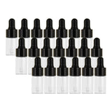 Maxbell 20 Pieces Empty Glass Dropper Bottles Containers for Perfume Oils Liquids Black 2ml