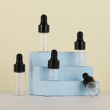 Maxbell 20 Pieces Empty Glass Dropper Bottles Containers for Perfume Oils Liquids Black 2ml