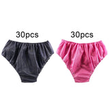Maxbell 30 Pieces One Time Underwear One Size Stretchy Elastic Waist for Business Blue