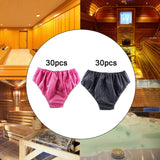 Maxbell 30 Pieces One Time Underwear One Size Stretchy Elastic Waist for Business Blue