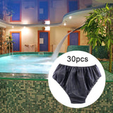Maxbell 30 Pieces One Time Underwear One Size Stretchy Elastic Waist for Business Blue