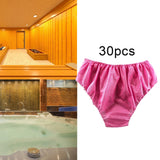 Maxbell 30 Pieces One Time Underwear One Size Stretchy Elastic Waist for Business Purple