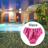 Maxbell 30 Pieces One Time Underwear One Size Stretchy Elastic Waist for Business Purple