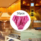 Maxbell 30 Pieces One Time Underwear One Size Stretchy Elastic Waist for Business Purple