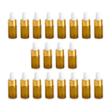 Maxbell Small Dropper Bottles with Glass Eye Dropper Sample Vial for Essential Oils White 3ml