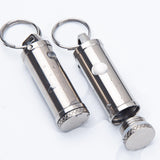Maxbell Pill Box Waterproof Metal Pill Case Keychain Carrier for Camping Travelling