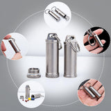 Maxbell Pill Box Waterproof Metal Pill Case Keychain Carrier for Camping Travelling