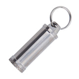 Maxbell Pill Box Waterproof Metal Pill Case Keychain Carrier for Camping Travelling