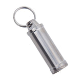 Maxbell Pill Box Waterproof Metal Pill Case Keychain Carrier for Camping Travelling