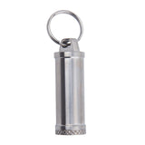 Maxbell Pill Box Waterproof Metal Pill Case Keychain Carrier for Camping Travelling