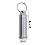 Maxbell Pill Box Waterproof Metal Pill Case Keychain Carrier for Camping Travelling