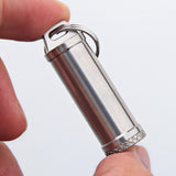 Maxbell Pill Box Waterproof Metal Pill Case Keychain Carrier for Camping Travelling