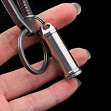 Maxbell Pill Box Waterproof Metal Pill Case Keychain Carrier for Camping Travelling