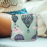 Maxbell Washable Sanitary Napkin Storage Bag Toiletry Pouch Nursing Girls Ladies green balloon
