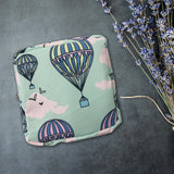 Maxbell Washable Sanitary Napkin Storage Bag Toiletry Pouch Nursing Girls Ladies green balloon
