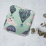 Maxbell Washable Sanitary Napkin Storage Bag Toiletry Pouch Nursing Girls Ladies green balloon