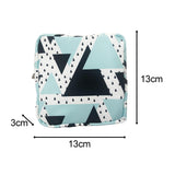 Maxbell Washable Sanitary Napkin Storage Bag Toiletry Pouch Nursing Girls Ladies green black triangle