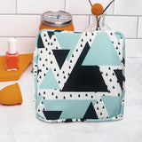 Maxbell Washable Sanitary Napkin Storage Bag Toiletry Pouch Nursing Girls Ladies green black triangle