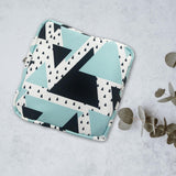 Maxbell Washable Sanitary Napkin Storage Bag Toiletry Pouch Nursing Girls Ladies green black triangle