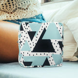 Maxbell Washable Sanitary Napkin Storage Bag Toiletry Pouch Nursing Girls Ladies green black triangle