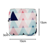 Maxbell Washable Sanitary Napkin Storage Bag Toiletry Pouch Nursing Girls Ladies pink triangle