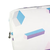 Maxbell Washable Sanitary Napkin Storage Bag Toiletry Pouch Nursing Girls Ladies white geometric