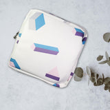 Maxbell Washable Sanitary Napkin Storage Bag Toiletry Pouch Nursing Girls Ladies white geometric