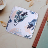 Maxbell Washable Sanitary Napkin Storage Bag Toiletry Pouch Nursing Girls Ladies white leaves