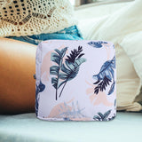 Maxbell Washable Sanitary Napkin Storage Bag Toiletry Pouch Nursing Girls Ladies white leaves