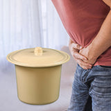 Maxbell Portable Spittoon PP Plastic Lightweight Durable for Elderly Women Men Light Yellow