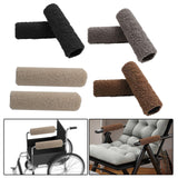 Maxbell 2Pcs Wheelchair Armrest Pads for Universal Protection Relieve Pressure Black