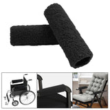 Maxbell 2Pcs Wheelchair Armrest Pads for Universal Protection Relieve Pressure Black