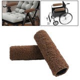 Maxbell 2Pcs Wheelchair Armrest Pads for Universal Protection Relieve Pressure Brown