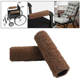 Maxbell 2Pcs Wheelchair Armrest Pads for Universal Protection Relieve Pressure Brown