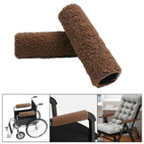 Maxbell 2Pcs Wheelchair Armrest Pads for Universal Protection Relieve Pressure Brown