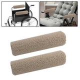 Maxbell 2Pcs Wheelchair Armrest Pads for Universal Protection Relieve Pressure Beige