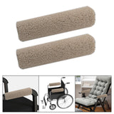 Maxbell 2Pcs Wheelchair Armrest Pads for Universal Protection Relieve Pressure Beige