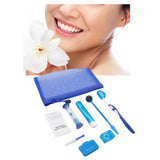 Maxbell 8Pcs teeth Care Kit Mouth Mirror Waxing Hourglass Timer Braces Cleaning Blue