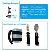 Maxbell Utensil Holders Hand Straps Cuff Eating Assistance for Elderly Dining Scoop