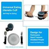 Maxbell Utensil Holders Hand Straps Cuff Eating Assistance for Elderly Dining Scoop